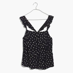 Madewell Ruffle-Strap Polka Dot Cami Top